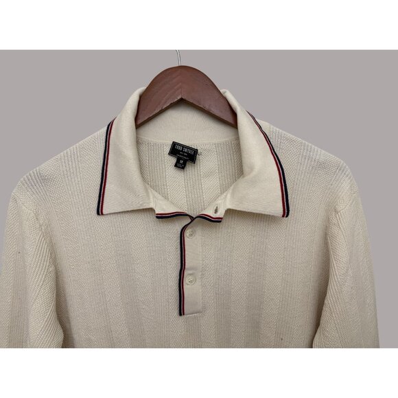 Todd Snyder Mens Cream Polo Sweater Silk-Cotton Blend M Tailored Quality - Picture 2 of 6